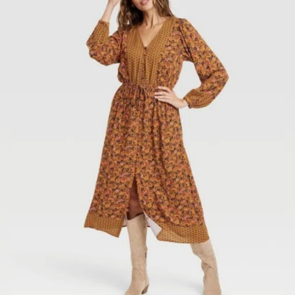Knox rose long sleeve dress nwt